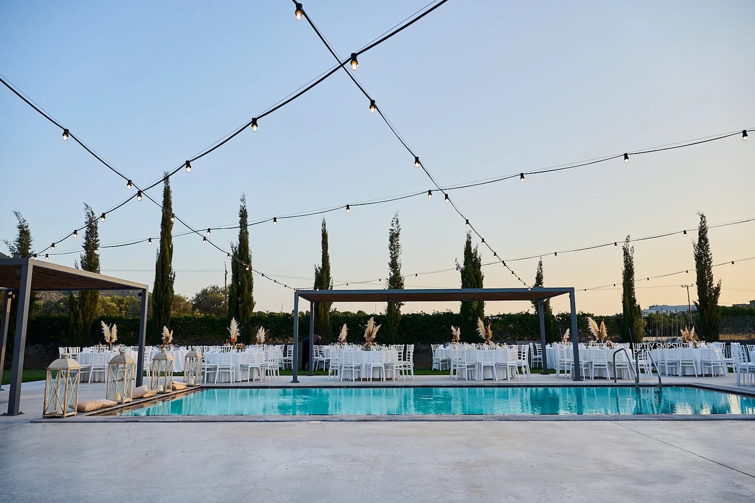 Villa Elia evening celebration scene